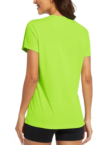 Image of MAGCOMSEN Women's Short Sleeve T-Shirts UPF 50+ Sun Protection Shirts Quick Dry Athletic Running Workout Tops Rash Guard