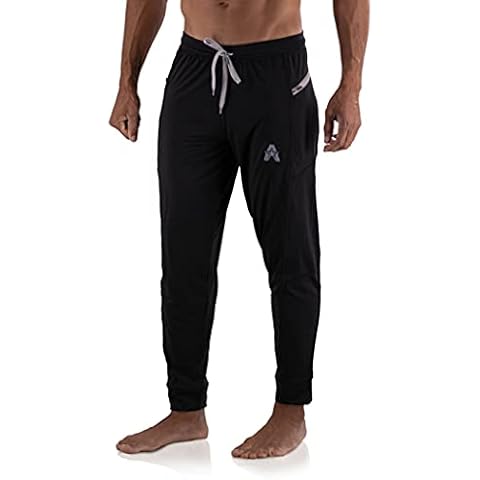 Anthem Athletics Hyperflex Men's Jogger Sweatpants - Lightweight, Zipper Pocket - Running, Athletic & Gym Training - Black Onyx - Medium Cover