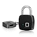Produktbild BlumWay Fingerabdruck Vorhängeschloss, Schlüsselloses Schloss Wasserdicht Smart Fingerprint Lock für Haustür, Rucksack, Koffer, Fahrrad, Fitnessstudio, Büro und Mehr