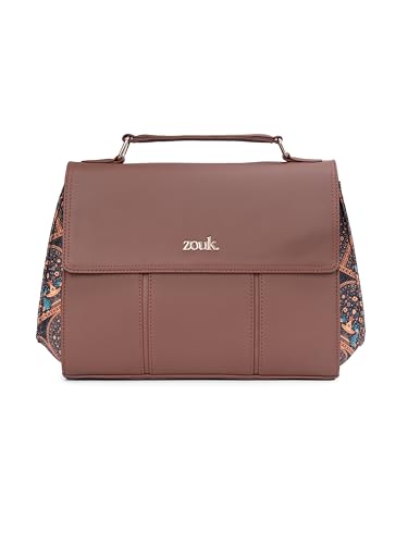 Image of ZOUK Rhea Kapoor Satchel Bag | Elegant Vegan Leather Handbag for Women |
