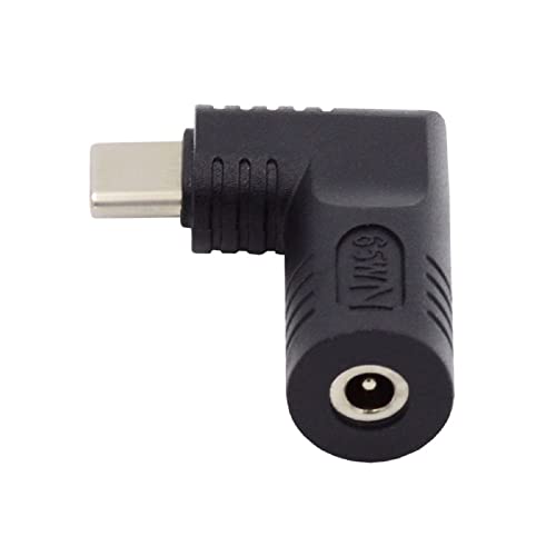 xiwai DCジャック3.5×1.35mm入力→USB-Cアダプタ Type-Cコネクタ角度90度電源プラグ充電アダプタ ノートパソコン電話用65W