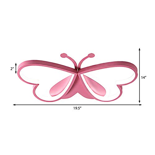Lakiq LA559425 Lovely Butterfly Led Flush Mount Ceiling Light For Kids Room Modern Iron And Acrylic Led Ceiling Lamp Close To Ceiling Light Fixture thumb #2