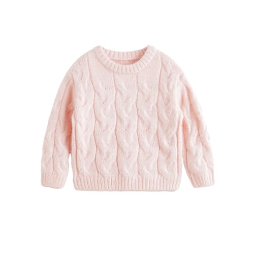 marc & janie Girls Crew Neck Knitted Sweater Long Sleeve Warm Pullover Sweaters Tops 241773