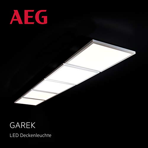 Preisvergleich Produktbild Garek LED Panel Deckenleuchte mit Easydim - Dimmen mit herkömmlichen Lichtschalter, 129x25cm, 9,2 Watt, 820 Lumen, 3000 Kelvin in weiß