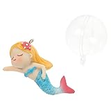 Hohopeti 耐摩耗性樹脂製人魚の模型 卓上水槽用装飾 マーメイドデコレーション 愛らしいデザインで水景を彩る アクアリウム用品