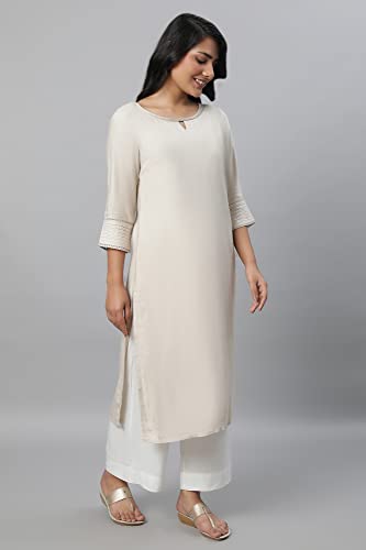 Image of Aurelia Women's Viscose Straight Fit Straight Kurta