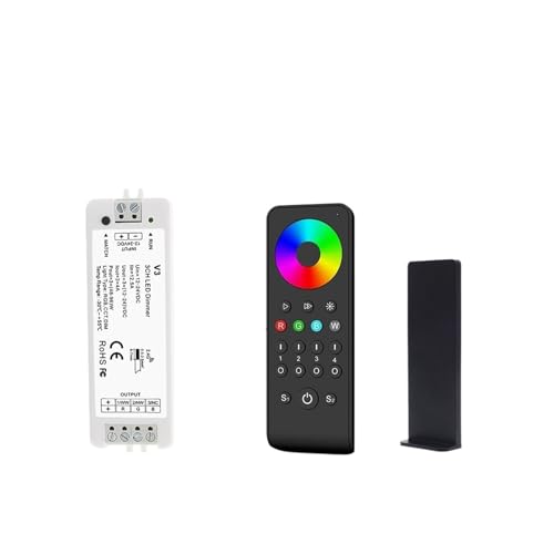 LED RGB �R���g���[�� 12V 24V 12A RGB LED ���C�g�X�g���b�v �R���g���[�����C�����X 2.4 �O���� �^�b�`�����R�� V3 RGB �R���g���[��(V3 and RS4 Set)