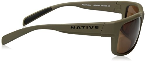 Native Eyewear Ashdown Rectangular Sunglasses, Desert Tan/Brown Polarized, 58 Mm #TOP4