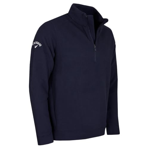 Callaway Golf Mens Long Sleeve Waffle Sweater - Peacoat - XL