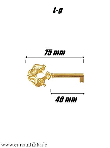 Preisvergleich Produktbild Möbelschlüssel Schlüssel Rohling Antik Messing (L-g)