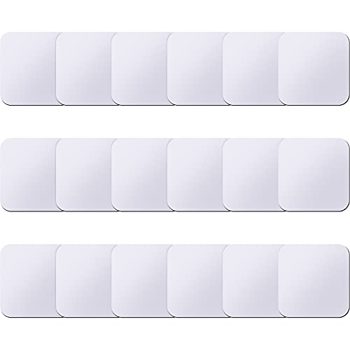 Konohan Sublimation Magnet Blanks Car Magnet Square Fridge Magnets DIY Decorative Magnets for Whiteboard Office Calendar Kitchen Home Wall Decor (18 Pieces)