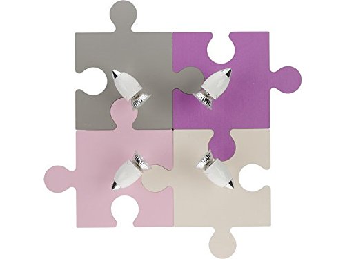 Preisvergleich Produktbild Licht-Erlebnisse Nowodvorski Puzzle-Wandleuchte, 4GU10, Ref. 6384, Grau / Lila / Pink