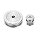 uxcell GT-2 Synchronous Wheel 20&40 Teeth 5mm Bore, Aluminum Alloy Timing Pulley Wheel with 1Pcs Length 200mm, Width 6mm Belt for 3D Printer, CNC Machine (20-40T-5B-6)