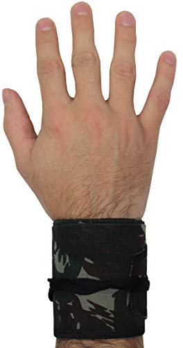 Munhequeira Tecido Crossfit Pro Trainer Vrap (CAMUFLADO CINZA)