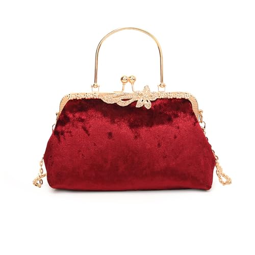 Sac de luxe bordeaux rigide avec chaine metallique amovible pour femme élégante