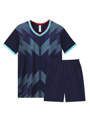 easyforever Boys Girls Activewear Tracksuit Quick-Drying Shorts and T-Shirt Set Cycling Football Competition Teamwear3