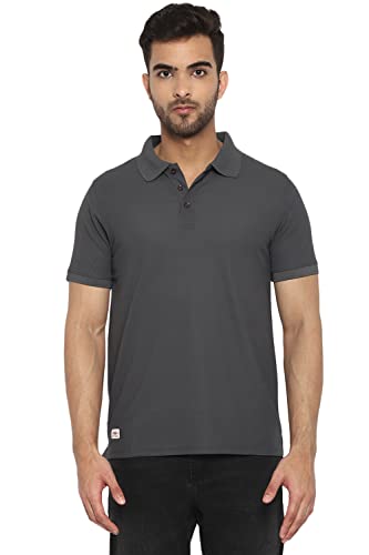 Image of Deniklo Men's Cotton Rich Half Sleeve Regular Fit Solid Polo T-Shirt (Available in Plus Size)