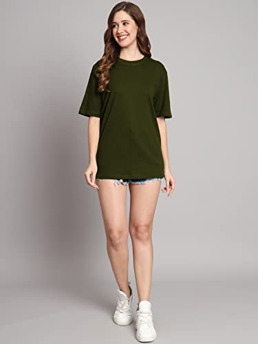 Image of FUNDAY FASHION Cotton Short Sleeve Oversized T-Shirt for Women (Pack of 2)