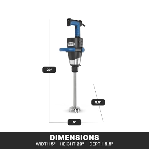 Image of Waring Commercial EvolutionX Immersion Blender, 1.5 Horsepower Motor, 14 inch Stainless Steel Shaft, Variable Speed, 15-Gallon Capacity, for Professional Hand Blender for Kitchens & Catering, WSB550X