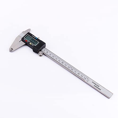 Calibrador digital de acero inoxidable, pie de rey digital 0-200 mm / 0-8 in – medición precisa ±0,02 mm, pantalla LCD extragrande, ergonómico y resistente, ideal para profesio