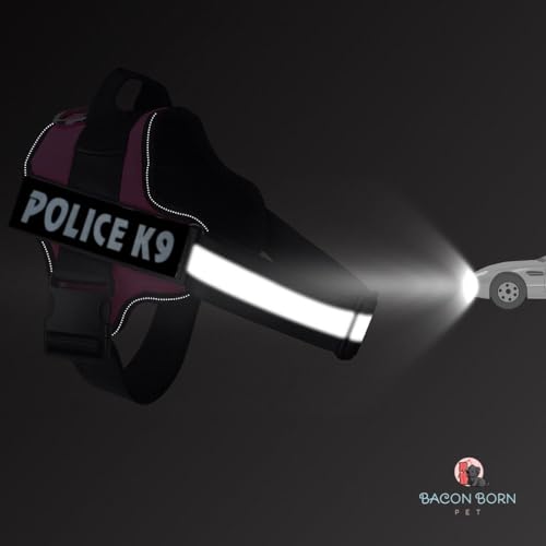Kit Coleira Peitoral + Guia Para Cachorro Médio e Grande Porte Police K9 (Rosa, P)