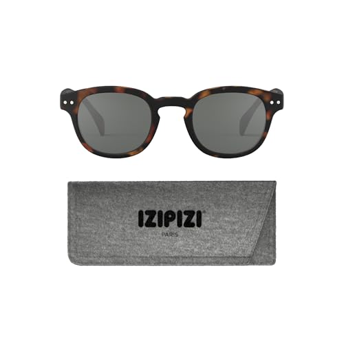 Image of IZIPIZI SUN #C Sunglasses Men & Women - Pantos with Biobased Frame, Anti-Scratch Grey Lenses, 100% UV Category 3 Protection