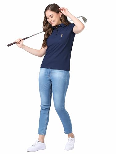Image of STELLERS Women's Premium Polo T-Shirt, Regular Fit | Odour Resistant | Wrinkle Free | Quick Dry | Stretchable | Lightweight | Breathable | Sustainable | Anti-Static | Feather Touch Feel
