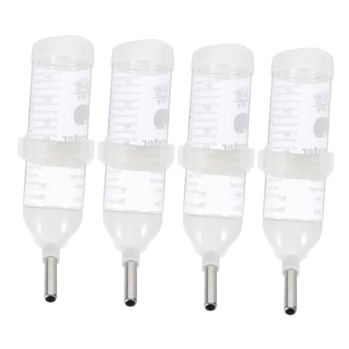 Abaodam 4Pcs Small Pets Water Bottle Leakproof Hanging Feeder for Hamsters Rabbits Guinea Pigs Design Easy to Clean No Leak Nozzle