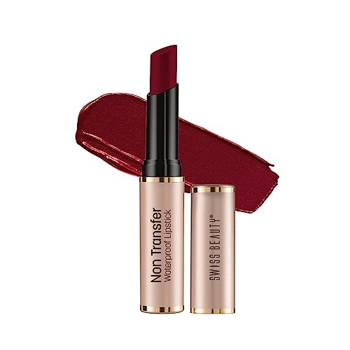 Image of Swiss Beauty Non Tranfer Lipstick Long Stay & Smooth, Ox-Blood, 3G Matte Finish