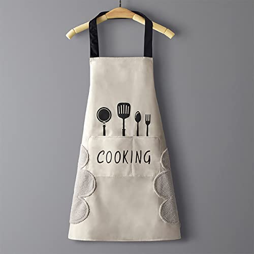 Image of FancyDressWale Waterproof Kitchen aprons for women and men with big Pocket and creative hand wipping
