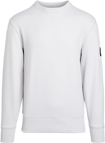 Calvin Klein Herren Sweatshirt Badge Crew Neck aus Baumwolle, Grau (Lunar Rock), XS – Ansicht 4