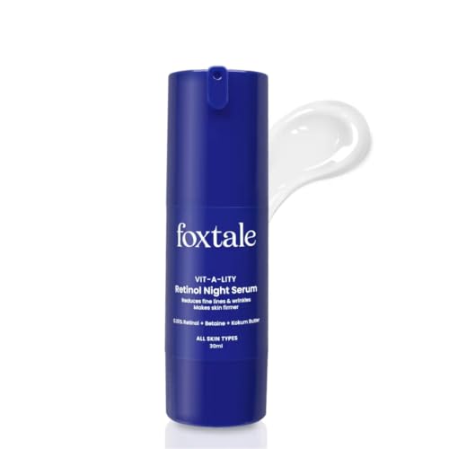 Image of Foxtale 0.3% Retinol + Ferulic Acid Serum | Targets 8 Signs of Ageing | Boosts Collagen, Firms Skin, Fades Dark Spots, Reduces Fine Lines & Wrinkles | For Intermediate & Advanced Users
