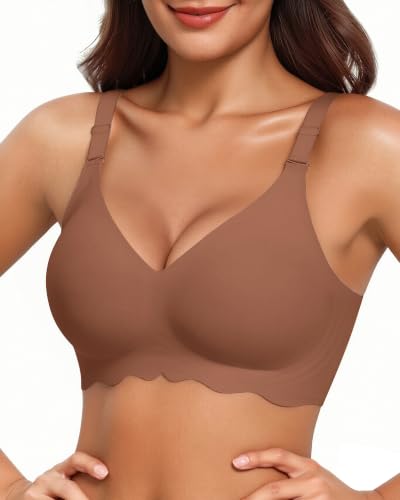 Image of Womens Wireless Jelly Bras No Underwire Support Push Up Removable Straps (U /Cross /Halter) Everyday Sports Bra