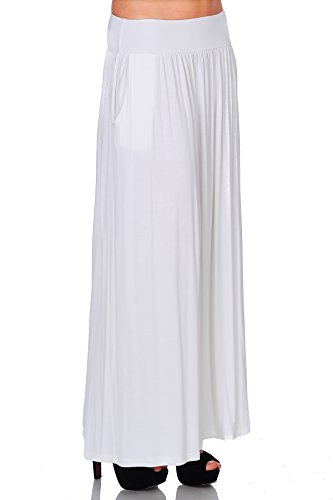 Simply Ravishing Women's High Waist Shirring Long Length Maxi Skirt with Pockets (Size: S-5X)2