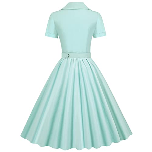 Image of ODIZLI Women's Summer Retro Vintage Sleeveless Floral Polka Dot Print Midi A-line Dress S-2XL