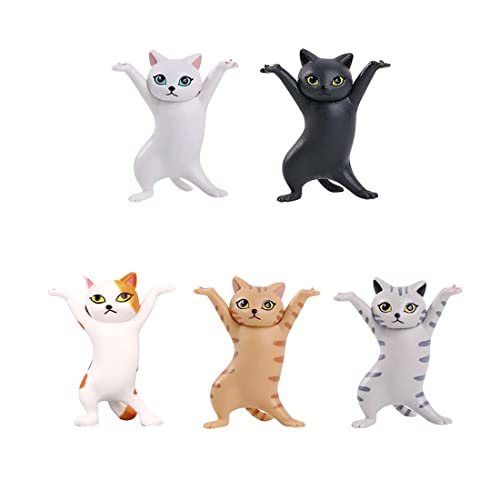 LIUJZZJ Lot de 5 porte-stylos en forme de chat - Pour décoration de bureau, maison