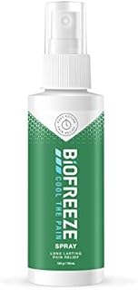 Biofreeze Pain Relieving Spray, 118 ml, Cooling Topical Analgesic, On-the-Go Use, Long Lasting, Soothing, Targeted Pain Relief, Cold Therapy for Athletes, Fast Acting for Muscle, Joint & Back Pain