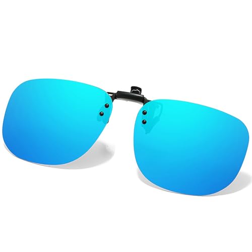 Image of Polarized Clip On Sunglasses Over Prescription Glasses Men Women Rimless Flip Up