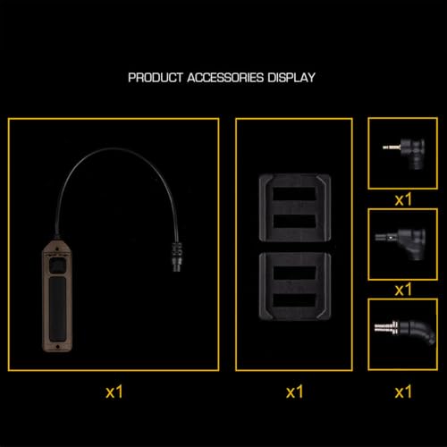 Interruptor táctico de doble botón de alta resistencia compatible con conector SF y 2,5 mm 7