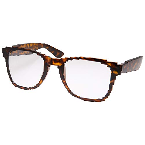 grinderPUNCH Clear Lens 8-Bit Mini Pixel Retro Novelty Gamer Geek Sunglasses
