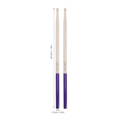 Juego de 3 pares de baquetas 5A de madera de arce miniatura 2
