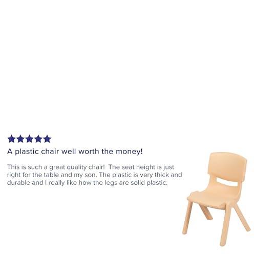 Image of Flash Furniture Whitney 10 Pack Natural Plastic Stackable School Chair with 10.5 inch Seat Height