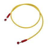 Amosfun Flexible De Frein Lourd Devant Tuyau Ligne D'embrayage Ligne De Frein Conduite De Frein De Vtt Durite D'huile D'embrayage De Frein Yellow Caoutchouc