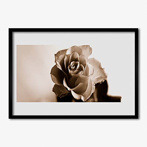 Affiche avec cadre salon et chambre photo fleur rose Tulup 70x50 cm