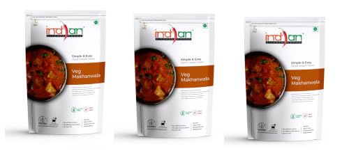 Image of Indian Kitchen Foods Instant Veg. Makhanwala - Freeze Dried, Gluten-Free, Ready-to-Eat Indian Vegetarian Meal - Pack of 3