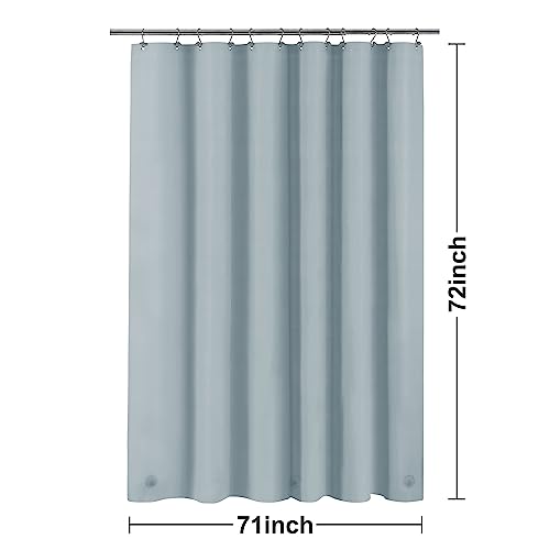 Image of Barossa Design Shower Curtain Liner - Premium PEVA Shower Liner for Bathroom, BPA & PVC Free, No Chemical Smell, Lightweight Standard Size Bath Curtain with 3 Magnets, Metal Grommets - Stone Blue
