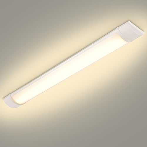 30W LED Feuchtraumleuchte Röhre, 90cm LED Deckenleucht Röhre Licht, Neutralweiß 4500K Leuchtröhre, 130° Abstrahlwinkel Leuchtstofflampe, Licht Kellerlampe für Badzimmer Wohnzimmer Lager Küche