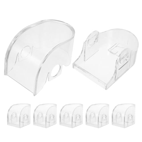 LRXIYODE Caja de Almacenamiento para Relojes Transparente Blanca Orificio para Colgar, 6 Piezas, Estuche Individual Resistente a Arañazos, Organizador Portátil para Viaje y