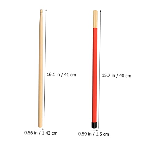 Levemolo Set de Baquetas de Maple y Cepillo para Percusión miniatura 2