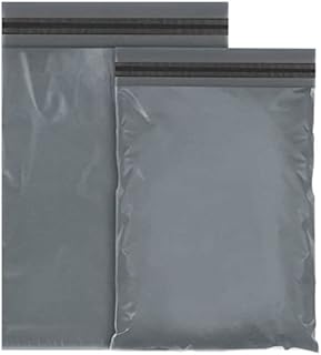 BRITISHPAPER 40 Mixed Grey Mailing Poly Postal Self Seal Postage Bags 2 Sizes 20 from Each Small to Medium Mailing Bags Packaging Assorted Mailers Posting Shipping Post Parcels Package Postage Bags